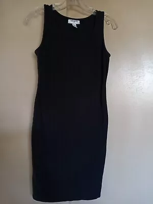 Motherhood Women's Maternity Black Cotton Spandex Ribbed Tank Dress Size Small • $10