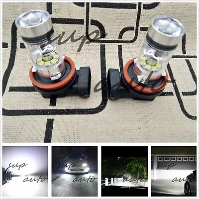 2x H11 H8 H9 H16 LED Fog Light Conversion Kit Super Bright 6000K White 55W • $14.99