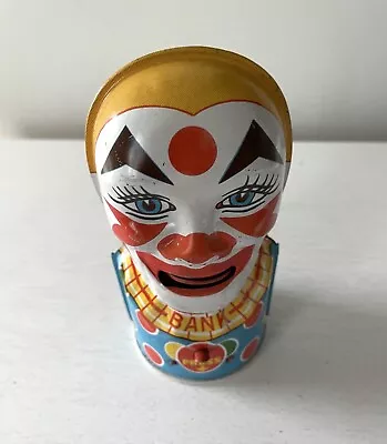 J Chein & Co. 1930’s Gene Bosch Circus Clown Tin Litho Toy Bank Made In USA • $62