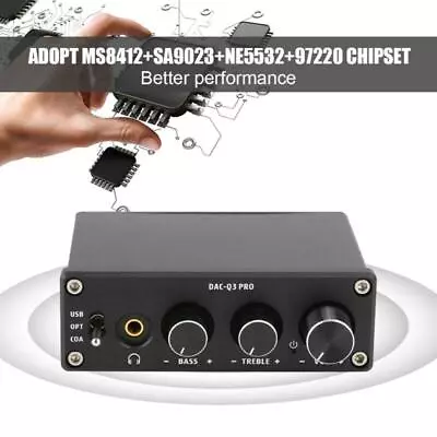Douk Audio Q3 DAC USB Coax Opt Headphone Amp Converter Decoder • £38.23