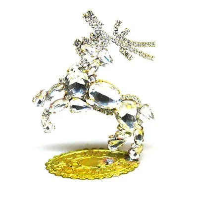 Czech Rhinestone Reindeer Decoration Medium - FREE SHIPPING • $29.90