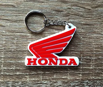 Red Honda Wing Logo Keychain Key Ring Rubber Motorcycle Car Bike Racing Moto GP • $3.50