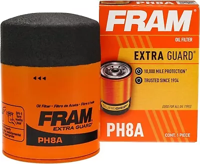 FRAM Extra Guard PH8A 10K Mile Change Interval Spin-On Oil Filter • $6.95