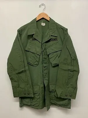 Vintage Jungle Fatigue Shirt / Rip-Stop Size Medium/Regular US Army 1969 R-17 • $165