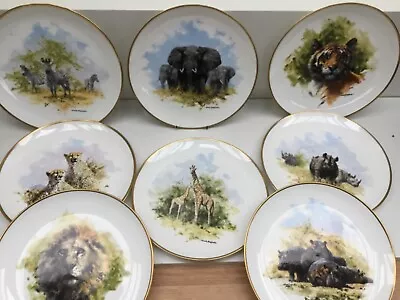 8 X Wedgwood David Shepherd Wildlife Collection Plates 27cm Diameter • £29.95