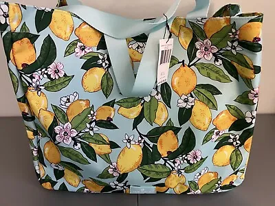 NEW! Vera Bradley ~ Lemon Grove Pattern ~ Lighten Up XL Family Tote ~ Beach Bag • $57.95