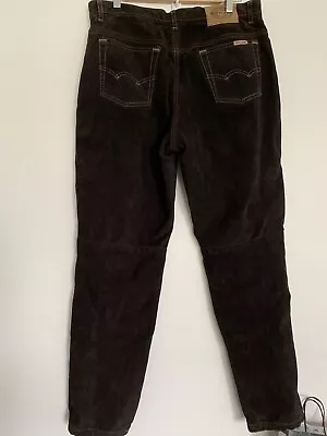 Washable Suede Pants Men 36 Fits Like A 34) Chocolate Brown Vintage • $29.08