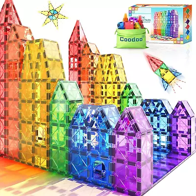 Magnetic Tiles Kids Toys STEM Magnet Toys For Toddler Magnetic Blocks Building T • $34.53