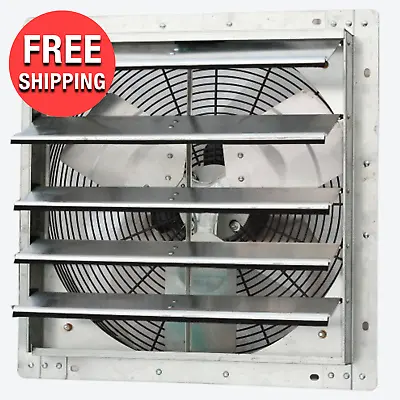 18  Shutter Exhaust Fan 1736 CFM Industrial Speed Wall Mount Garage Shop Attic   • $148.91