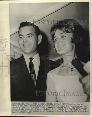 1965 Press Photo Marina Oswald And Husband Kenneth Porter At Their Texas Home • $19.99