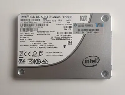 Intel SSD DC S3510 Series 120GB 2.5  - SSDSC2BB120G6P - HP 804574-002 • £15