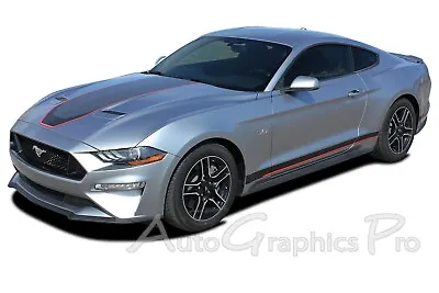 2018-2023 Ford Mustang Mach 1 Racing Stripes Graphics SUPER SONIC Hood Decals  • $399.99