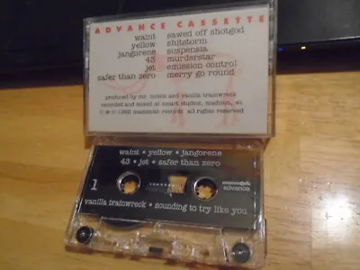 RARE PROMO Vanilla Trainwreck CASSETTE TAPE Sounding To Try Like You '92 Mammoth • $19.99