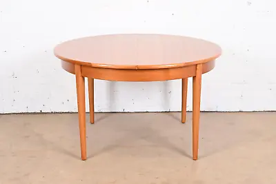 Danish Modern Teak Round Dining Table Newly Refinished • $1595