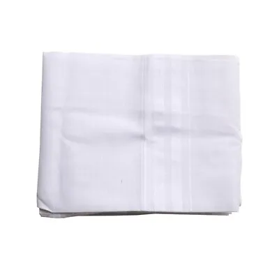 1-13PCS Mens Handkerchiefs White Plain Hankies Hanky Cotton Handkerchiefs Cloths • $6.99