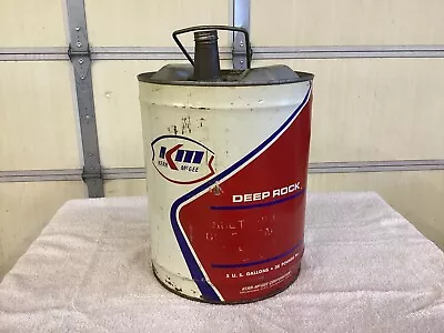 Vintage Kerr McGee Deep Rock 5 Gallon Motor Oil Can. Empty • $57