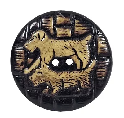 Vintage Celluloid Scottie Dog Button 1 3/8” • $14.99