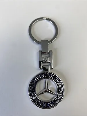 Mercedes Benz Logo Emblem 3D Logo Metal Double Sided Key Chain Keyring • $14.99