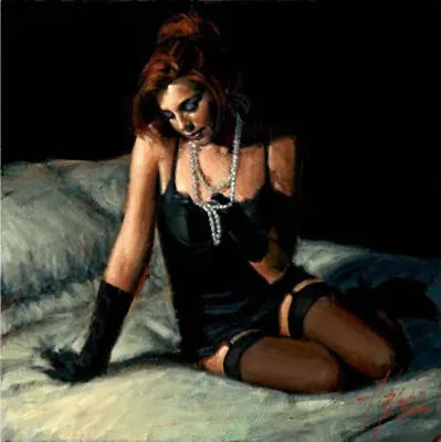 Fabian Perez - Guantes Negras - Signed Ltd Ed Framed Canvas Print 8/195 • £1499.99