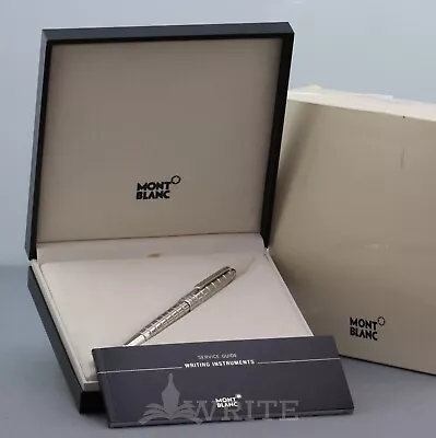 New!  Fountain Pen Montblanc Solitaire Platinum Plated Facet Classique Nib F • $500