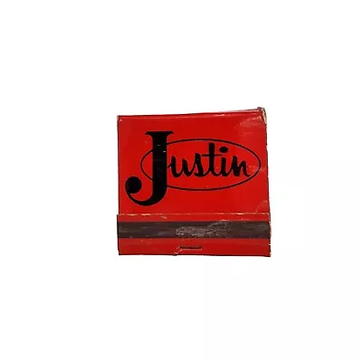 Used Justin Boots Matchbook - Great Condition For Collectors & Western Fans • $10.10