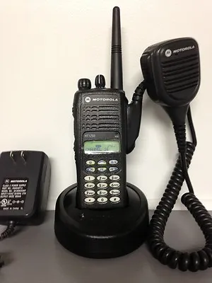 MOTOROLA HT1250 UHF 403-470 128ch Radio AAH25RDH9AA6ANFD W/ Bat Charger Mic • $300