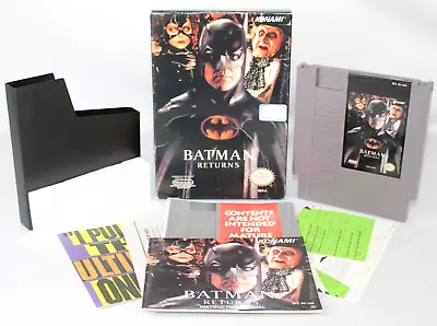 Batman Returns NES Complete CIB Great Condition W/ ALL INSERTS & POSTER! RARE! • $199.99