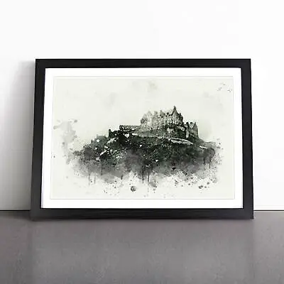 Edinburgh Castle In Scotland In Abstract Forest Wall Art Print Framed Picture • £24.95