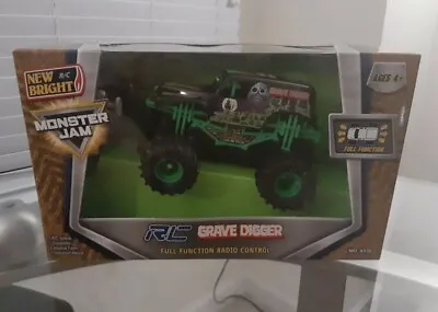 New Bright Mini RC Monster Jam Grave Digger Purple Remote Control Truck 1:43 Toy • $54.99
