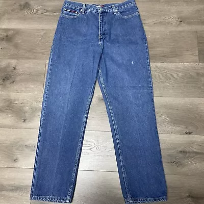 Vintage Tommy Jeans Women’s Baggy Jean Straight High Waist Mom Jeans Size 13 • $25.99