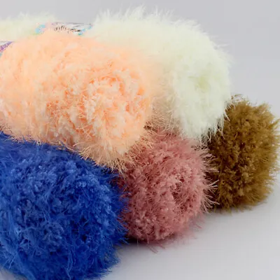 Fancy Yarn Coral Fleece Mink Fleece Long Hair DIY Wool Thick Warm Yarn Faux Fur • $9.77