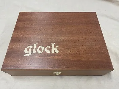 Hand Crafted Glock Solid Wood Storage Boxes Gun Case Display Box Mahogany • $60