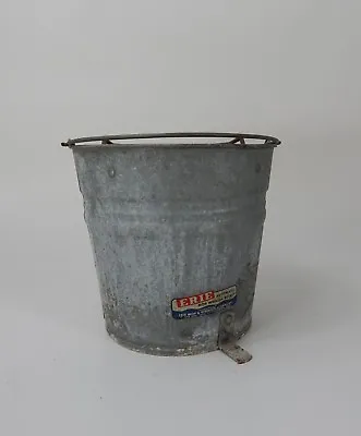 Vintage Erie Automatic Galvinized Mop Wringer Bucket • $24