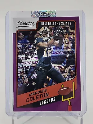 2021 Panini Classics Legends Timeless Tributes Purple /50 Marques Colston #144 • $3.41