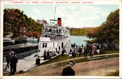 Postcard  Sagamo'  At Port Carling Muskoka Lakes Canada Posted • $4.50