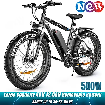 500W Electric Bike For SALE 20/26in Mountain Bicycle Commuter Ebike 25/20mph🚲 • $538.99