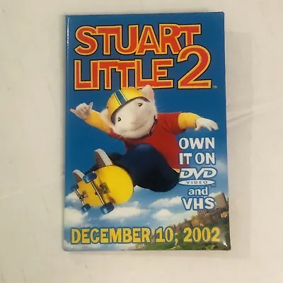 Stuart Little 2 DVD Video Release Pinback Button Promo Pin 2002 Size: 3  X 2  • $6.96