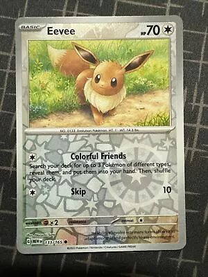 Pokemon - 151 - Eevee - 133/165 - Reverse Holo • $5