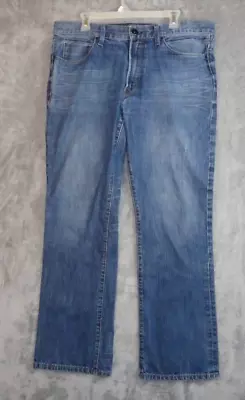 Express Jeans Mens Measures 36X32 Tag 36X34 Blue Kingston Classic Fit Bootcut • $17