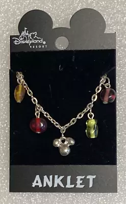 VINTAGE Disneyland Resort Mickey 5 Charm Anklet • $15.95