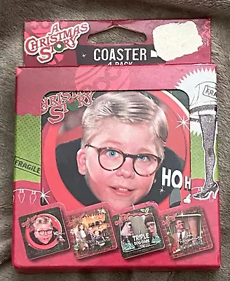 A Christmas Story ~ Set Of 4 Movie Scene 4  Assorted Beverage Coasters ~ New • $5.12