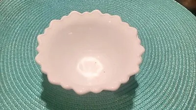 Vintage Milk Glass Candy/trinket Dish 4 1/2  X 2 1/2  Tall • $3.95