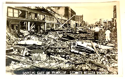 Damage After Tornado Disaster Waco Texas - May 11 1953 - 114 Killed RPPC • $15.50