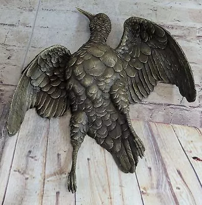 Metal Casting Bronze Eagle Statue Hawk Sculpture  Falcon Bird Decorative Artwork • $309