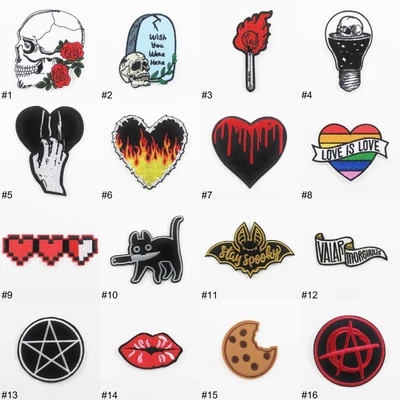£2.49 • Buy Goth Emo Punk Rock Iron On / Sew On Cloth Patch Badge Appliqué Hot Fix Gothic