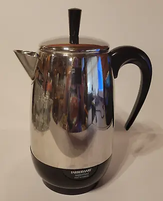 8 Cup Farberware SuperFast Auto Coffee Percolator FCP-280 Works Looks Great! • $27.50