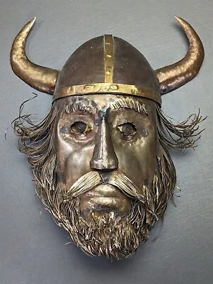 Metal Wall Art Hanging - Viking With Helmet - 15  X 12  • $69.99