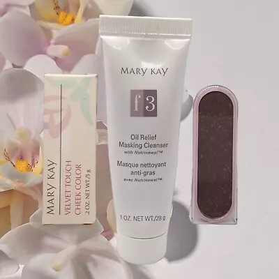 Mary Kay FORMULA 3 F3 Oil Relief Masking Cleanser 1 Oz. + Cheek Color DUO LOT • $14