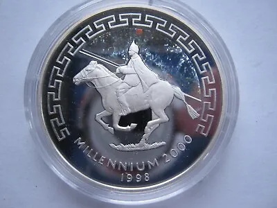 Mongolia 1998 Silver Proof 500 Togrog Millennium Sterling Silver • $43.56