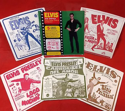 Elvis Presley NEW Peru Style Novelty 45 Rpm Paper Picture Sleeves - 5 Included • $25.75